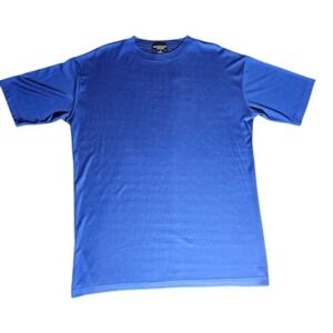 Monologue by Montique Mens Royal Blue Oversized Ribbed Short Sleeve Tee XL